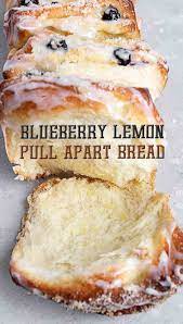 Blueberry Lemon Pull Apart Bread Bread Maker Recipes Breakfast Bread Recipes Bread Recipes Sweet