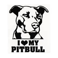 I Love My Pitbull Vinyl Decal Sticker Vinyl Decal Stickers Vinyl Decals Wall Stickers Dogs
