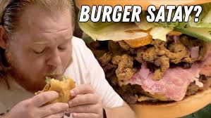 (RHYS BELANJA ICE CREAM) Burger Daging Sos Kacang — Luna Luna