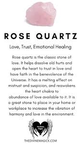 It is translucent to transparent, occurs in virtually every color you can think of, and measures 7 on the mohs scale for hardness. Rose Quartz Crystal Meaning Card The Divine Magick