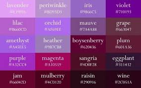 shades of purple in 2019 shades of purple names purple