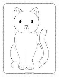 No response for easy kitty coloring pages for preschoolers 79145. Printable Simple Cat Coloring Page For Kids