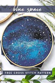 You can grab the pdf of this pattern from stitching land's etsy shop for $5. Blue Space Free Cross Stitch Pattern Cross Stitch Patterns Free Cross Stitch Pretty Cross Stitch