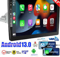 Double Din Car Stereo Radio 10'' Touch Screen Carplay Universal Car  Multimedia Player with Bluetooth FM Radio Receiver Mirror Link（1+16G）