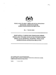 Penolong pegawai kesihatan persekitaran/pegawai kesihatan persekitaran. Pekeliling Tkpk Ka 1 2008 Tugas Ppkp Di Hospital