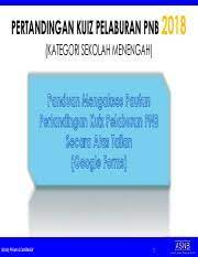 Quiz competition involving different categories on key concepts relating to investment, financial planning. Panduan Mengakses Pautan Kuiz Pelaburan Pnb Borang Pendaftaran Penyertaan 2018 Pdf Pertandingan Kuiz Pelaburan Pnb 2018 Kategori Sekolah Menengah Course Hero