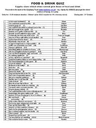 Displaying 162 questions associated with treatment. Children S Food And Drink Quiz Questions And Answers Quiz Questions And Answers