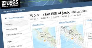 Tampoco se reportaron personas heridas o afectadas. Terremoto En Costa Rica De Magnitud 6 0 Hoy Lunes 24 Agosto 2020 Alerta De Tsunami Sismo Temblor Epicentro Jaco Canton De Garabito Rsn Www Rsn Ucr Ac Cr Educacionenred Pe