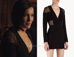 Farfetch Sheer Panels Dress Black Siren Fashion