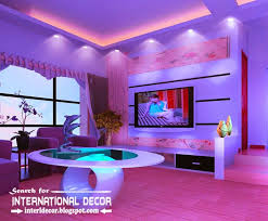 Top 20 Suspended Ceiling Lights And Lighting Ideas Interior Design 2015 Pop False Ceiling Design Purple Wall Decor Ceiling Design