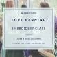 Embroidery Class @ Fort Benning