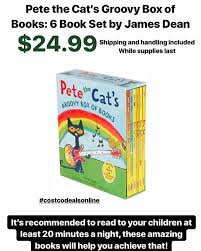 Includes pete in different colored shoes, and the 4 groovy buttons. Costco Deals On Twitter Pete The Cat S Groovy Box Of Books 6 Book Set By James Dean Available For 24 99 With Shipping And Handling Included While Supplies Last His Box Set