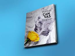 Portrait Canvas Book Mockup Psd Template Mockup Design Mockup Psd Psd Templates