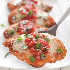 Boneless, skinless chicken breasts, salt, pepper, onion powder, flour, eggs, seasoned breadcrumb, marinara sauce, fresh mozzarella cheese, grated parmesan cheese, fresh basil, vegetable oil. Best Chicken Parmesan Cook S Illustrated