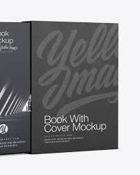 Download Hardcover Book With Paper Cover Mockup In Stationery Mockups On Yellow Images Object Mockups PSD Mockup Templates