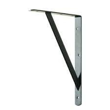 Everbilt 10 In X 8 In Black Med Duty Shelf Bracket 14287 The Home Depot Heavy Duty Shelf Brackets Shelf Brackets Metal Shelves