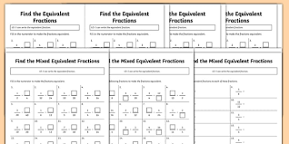 Therefore those are equivalent fractions Finding Equivalent Fractions Differentiated Worksheet