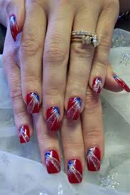 Finish with a top coat and you're done! 18 Awesome 4th Of July Fireworks Nail Art Designs 2016 Fourth Of July Nails 3 Fabulous Nail Art Designs