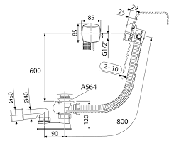 1x ablauf & überlauf mit befüllung. Alcaplast A564crm1 Badewannen Ab Uberlaufgarnitur 80cm Uberlaufbefullung Fur Sonderwanne Home Comfort Eu Ihr Shop Fur Heizung Sanitar