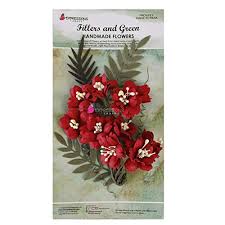 On opening the fold, it would seem like a flower petal. Expressions Craft Fillers Red Green Handmade Paper Flowers For Craft Mixed Media Card Making Decoration Flowers Diy Craft Flowers Paper Flowers Amazon In Home Kitchen