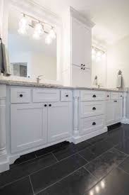 Black Bathroom Storage Cabinet Master Bath With Double Vanities White Shaker Cabinets With Turned Post Legs Tall Tower Ca New Kitchen Cabinets White Bathroom Cabinets Black Marble Bathroom