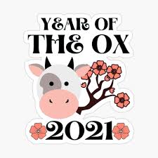 Year Of The Ox 2021 Kawaii Chinese New Year Animal Sticker By Xiaoxiaocrt In 2021 Newyear Animal Stickers Chinese New Year