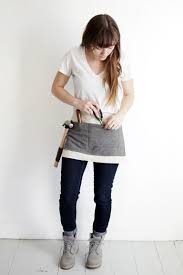 This diy fabric planter upgrades your basic tree stand with minimalist scandinavian charm while the waxed canvas and leather handles add a bit of rugged outdoorsy feels. Diy Waxed Canvas Tool Apron The Merrythought