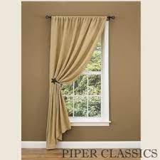 Burlap Star Single Panel 84 Small Window Curtains Living Room Windows Farmhouse Window Treatments