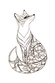 10 x wolf coloring pages. Fox Coloring Page Animal Totem Spirit Guides Geometric Animals