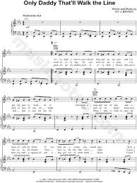 Waylon Jennings Only Daddy That Ll Walk The Line Sheet Music In Eb Major Transposable Download Print Sheet Music Waylon Jennings Digital Sheet Music