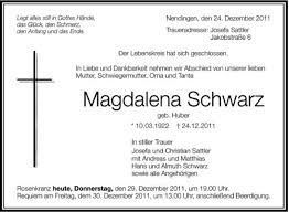 The latest tweets from @stw_ibu2 Traueranzeigen Von Magdalena Schwarz Schwaebische De Trauerportal
