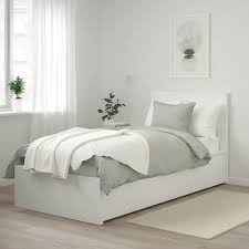 malm マルム ベッドフレーム 収納ボックス2個付き ホワイト ルーローイ 90x200 cm ikea ベッドフレーム マルム イケア