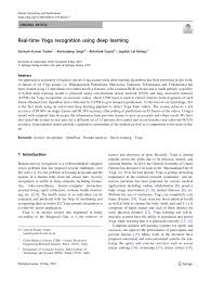 Maybe you would like to learn more about one of these? Pdf Real Time Yoga Recognition Using Deep Learning