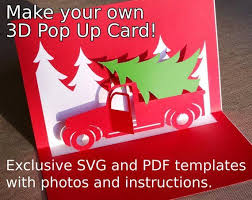 Download Christmas Truck Popup Card Template Svg Pdf For Cricut Etsy Diy Christmas Cards Christmas Card Template Cards
