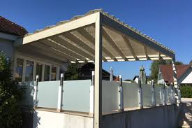 Myport doppelcarport mit holz wandfeldern. Uberdachung Hauseingange Terrassen Swimmingpools Holzlagerplatze Ubergange Zum Carport