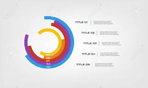 Circular Chart Color Infographics Step By Step In A Series Of