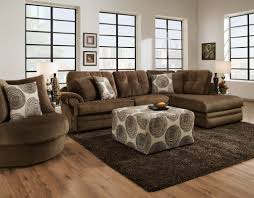 Corinthian Knockout Chocolate Chaise Sectional My Furniture Place Sectional Living Room Sets Grey Sectional Sofa Leather Sofa Decor