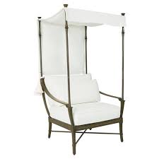 Plenty of furniture to choose from. Jane Modern French White Canopy Metal Outdoor Lounge Chair Kathy Kuo Home
