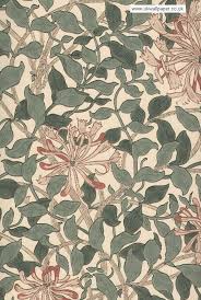 William Morris Honeysuckle Wallpaper Blommig Tapet Monster Illustration
