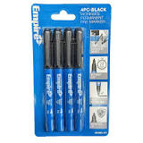 Empire 4pc Black Worksite Permanent Fine Marker