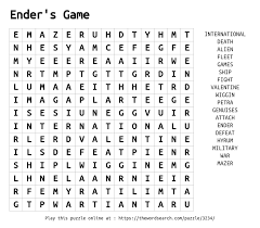 Download the latest version of the top software, games, programs and apps in 2021. Download Word Search On Ender S Game