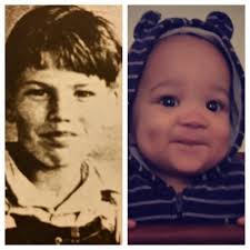 Dad and daughter with white tails