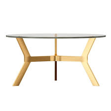 Decmode glass and acrylic coffee table. Elke Round Glass Coffee Table With Brass Base Crate And Barrel 111771 3d Model Download 3d Model Elke Round Glass Coffee Table With Brass Base Crate And Barrel 111771 111771 3dbaza Com