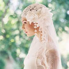 Bridal Cap Bridal Veil Silk Tulle Veil 1920s Headpiece Bridal Hairpiece Wedding Veil French Lace Bridal Veils And Headpieces Bridal Cap Headpiece Wedding