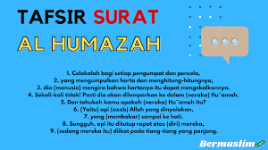 Banyak imam shalat tarawih membaca surat ini saat memimpin sholat. Tafsir Surat Al Humazah Arab Arti Dan Penjelasannya Bagian 3 Bermuslim