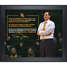 Scott Drew Baylor Bears Autographed Framed 20" x 24" Quote Photograph