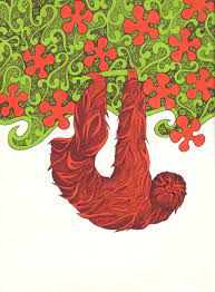 A Paper Zoo 50 Watts Animal Poems Illustration Sloth