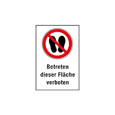 Listenpreis 2,90 € / stk. Verbotsschild Betreten Dieser Flache Verboten P024