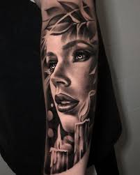 Best Black And Grey Realism Tattoo Artists Near Me Womans Portrait Artist Jessem Tattoos Follow Skingiants For Daily Ta Tatuagem Caveira Tattoo Preto E Cinza Tatuagem