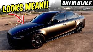 A matte black finish gives your car. Looks Mean Full Car Wrap Audi S4 Satin Black 3m Youtube